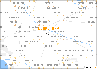 map of Bjuvstorp