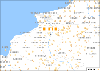 map of Bkiftīn