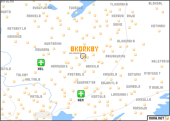 map of Bkörkby