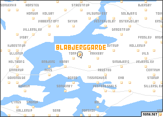 map of Blåbjerg Gårde