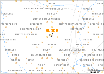 map of Blacé