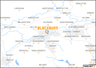 map of Blackburn