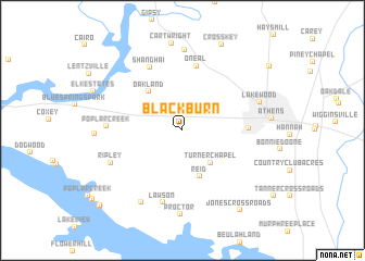 map of Blackburn