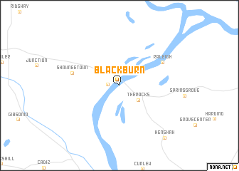 map of Blackburn