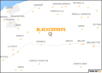 map of Black Corners