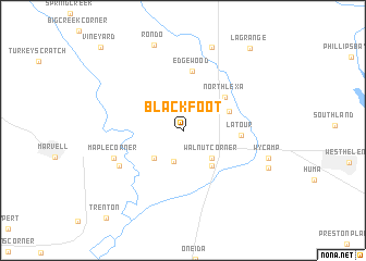 map of Blackfoot