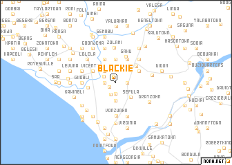 map of Blackie