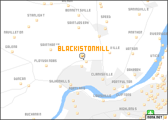 map of Blackiston Mill