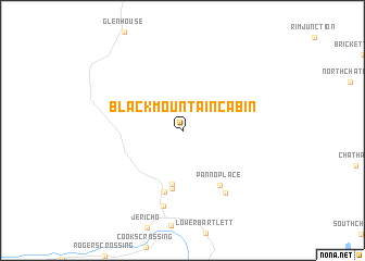 map of Black Mountain Cabin