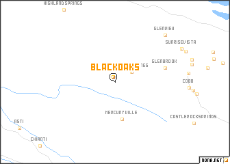 map of Black Oaks