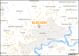 map of Black Oak