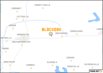 map of Black Oak