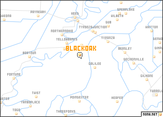 map of Black Oak