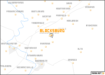 map of Blacksburg