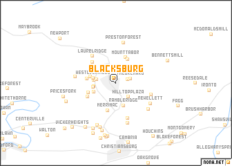 map of Blacksburg