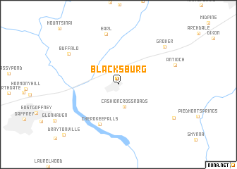 map of Blacksburg