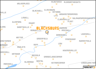 map of Blacksburg