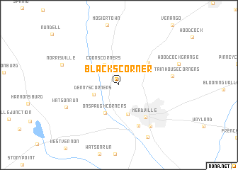 map of Blacks Corner