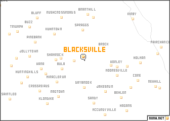 map of Blacksville