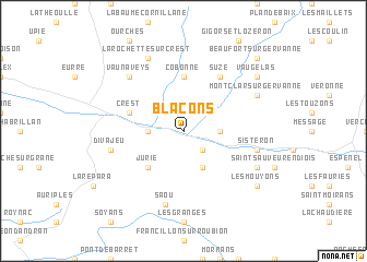 map of Blacons