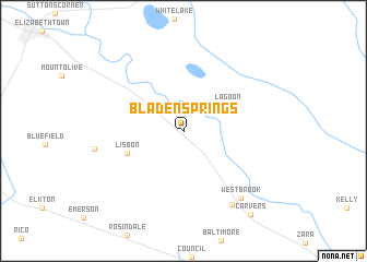 map of Bladen Springs