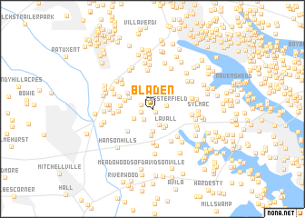 map of Bladen