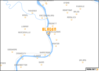map of Bladen
