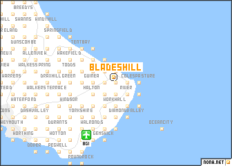 map of Blades Hill