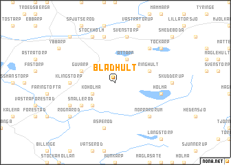 map of Bladhult