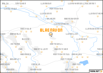 map of Blaenavon