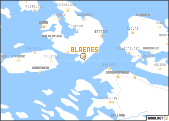 map of Blænes