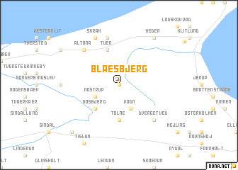 map of Blæsbjerg