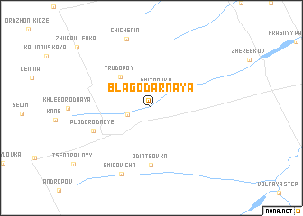 map of Blagodarnaya