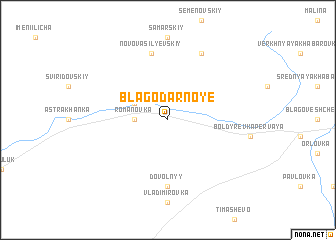 map of Blagodarnoye