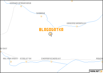 map of Blagodatka