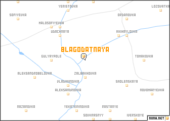 map of Blagodatnaya