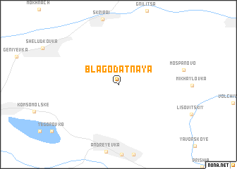 map of Blagodatnaya