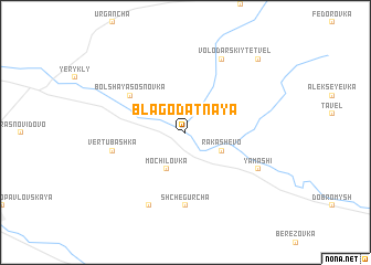 map of Blagodatnaya