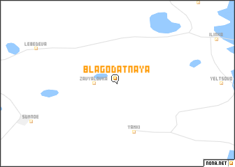 map of Blagodatnaya
