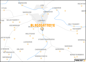 map of Blagodatnoye