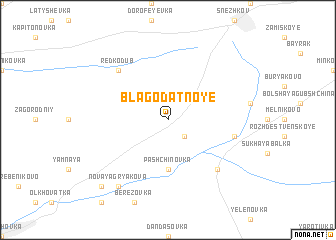 map of Blagodatnoye