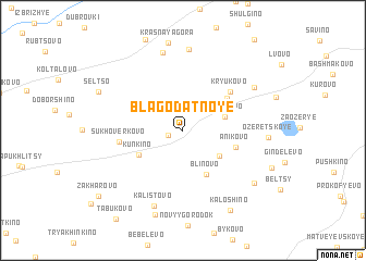 map of Blagodatnoye