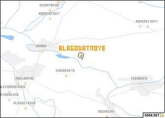 map of Blagodatnoye