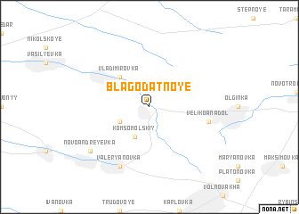 map of Blagodatnoye