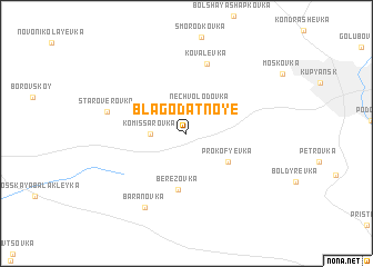 map of Blagodatnoye