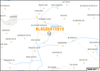 map of Blagodatnoye