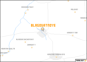 map of Blagodatnoye