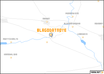 map of Blagodatnoye