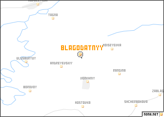 map of Blagodatnyy