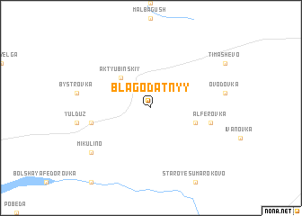 map of Blagodatnyy